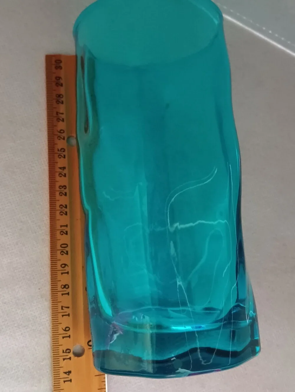 Colorful Crinkled Glass Tumbler Set - Teal and Fuchsia